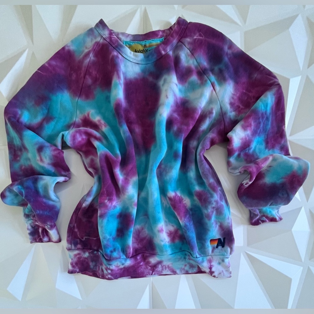 AVIATOR NATION Hand Tie-Dyed Crew Sweatshirt Magenta
limited edition Size:M - Picture 6 of 15